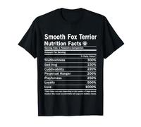 Smooth Fox Terrier Dog Nutrition Facts Funny T-Shirt