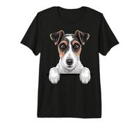 Smooth Fox Terrier Funny Peeking Pocket SFT Foxie Dog Premium T-Shirt