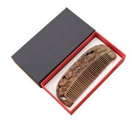 Smooth Hair Comb Chinese-Style Carved Design Long Hair Comb with Box Hairdressing Comb Hair Cutting Comb Suitable for Partitioning and Combing Hair Detangler Comb(C)
