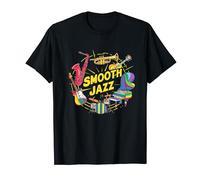 Smooth Jazz Colorful Musical Instrument Art T-Shirt