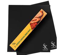 Smooth Kitchen 2X Non-Stick Oven Liners/BBQ Mats .Large 33x40cm,Cut to fit Any Oven! Durable, Heat-Resistant & Easy to Clean. Catches Spills, no More scrubbing, Mess-Free Cooking!