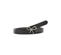 Smooth Leather Belt with Bow-Shaped Buckle Women COMMA Noir XL