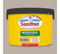 Smooth Matt Microseal Masonry Paint in Mill House, 10L Tub by Sandtex