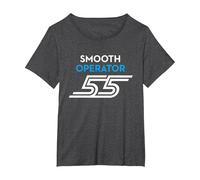 Smooth Operator 55 - Motorsport Speed Legend Racing-Inspired T-Shirt, Women's Plus, Dark Heather Grey, 3X