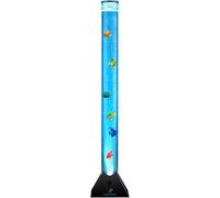 Smooth Papers 90cm Colour Changing LED Light Bubble Fish Mood Lamp with Colourful Artificial Tropical Fishes, Sensory Relaxing Atmosphere Mood Light (90 cm, Black)
