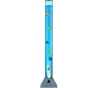 Smooth Papers 90cm Colour Changing LED Light Bubble Fish Mood Lamp with Colourful Artificial Tropical Fishes, Sensory Relaxing Atmosphere Mood Light (90 cm, Silver)
