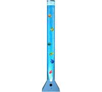 Smooth Papers 90cm Colour Changing LED Light Bubble Fish Mood Lamp with Colourful Artificial Tropical Fishes, Sensory Relaxing Atmosphere Mood Light (90 cm, Blue)