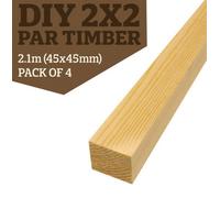 Smooth Planed Pse Pine Timber (L)2.1M (W)45mm (T)45mm Pack Of 4- Delivery Inc.