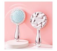 Smooth Plastic Comb Air Cushion Massage Detangler Hairbrush Mini Portable Pocket Straightener Comb Wet And Dry Use detangling(Blu)