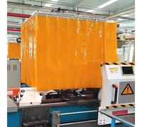 Smooth PVStrip for Welding ProtectionYellow PlastiShield for ElectriWelding Points & ArProtection 1.5x2.4m Rolling Door Solution