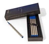 Smooth Rollerball Pen Refills | Easy Writing with Reusable Environmental Cartridges | Pack of 5 Refills | Choose Between Black, Royal Blue, Midnight Navy, and Candy Red Ink (Royal Blue Ink 0.5mm)