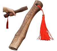 Smooth Shock Resistant Axe Handles Axe Handle with Red Tassel Wood 10.2in Long Ax Handle Replacement Hatchet Handle with Wedge Retro Textured