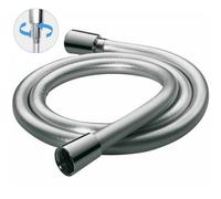 Smooth Shower Hose 1.5M Pipe Pvc Double Interlock Silver Chrome Fits Triton Mira