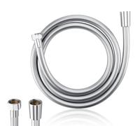 Smooth Shower Hose 1.5m, Universal G1/2" Fit, Thickened PVC Inner Tube + Stainless Steel Braided Outer Layer, Corrosion Resistant and Pressure-Bearing Capacity, Reduce The Risk of Leakage Or Bursting