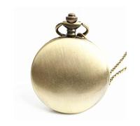 Smooth Silver Pendant Pocket Watch Modern Arabic Number Analog OEM Clock Men and Women Fashion Necklace Chain Unisex Gift(Bronze)