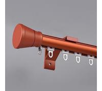 Smooth Sliding Shower Curtain Rod - Tracked Wall Mount Single Track with Fittings Adjustable Length Easy Installation for Stylish Bedrooms & Bathrooms