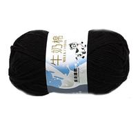 Smooth Soft Milk Cotton Natural Hand Knitting Wool Yarn Ball Baby Wool Craft-Black