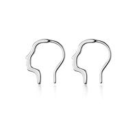 Smooth Stick Moon Hoop Earring For Women 925 Jewelry