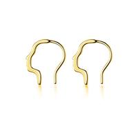 Smooth Stick Moon Hoop Earring For Women 925 Jewelry