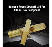 Smooth-surface LADE 10Pcs Bamboo Reeds Strength 2.5 for Alto BE Sax, Interchangeable, Easy Mount, Quality Sound, Saxophone Replacement Accessory