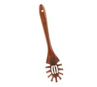 Smooth Surfaces Noodles Serving Tool Wooden Ergonomic 30cm Spoon Spaghetti Fork Tongs with Teeth Professional Kitchen Ladle