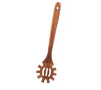 Smooth Surfaces Noodles Serving Tool Wooden Ergonomic 30cm Spoon Spaghetti Fork Tongs with Teeth Professional Kitchen Ladle