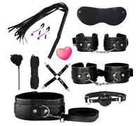 Smooth Texture 10 Piece Combination Soft Leather Bedroom Training Kit With Leather Wristband And And Sleep Eye Mask - D1-Uk