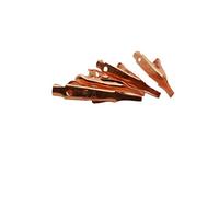 Smooth Toothless Alligator Clips Solid Copper - 4 Pack - 1.1in Small or Micro for Precision Electronics Wiring Connections Test Prototyping Soldering Heat Sinks DIY 5 amps (5a) Rated Crimp or Solder