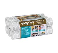 Smooth Top EasyLiner for Cabinets & Drawers - Easy to Install & Cut to Fit - Shelf Paper & Drawer Liner Non Adhesive - Non Slip Shelf Liner - 12in. x 10ft. - 6 Roll Project Pack- Grey Subtle
