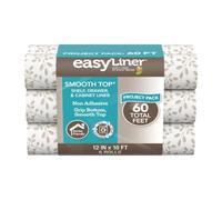 Smooth Top EasyLiner for Cabinets & Drawers - Easy to Install & Cut to Fit - Shelf Paper & Drawer Liner Non Adhesive - Non Slip Shelf Liner - 12in. x 10ft. - 6 Roll Project Pack - Taupe Buds