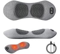 Smooth Triple Fusion Back Massager, 3 in 1 Back Massager with Traction, Vibration & Heat, Relax The Body (Light Gray)