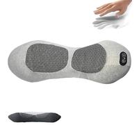 Smooth Triple Fusion Back Massager, 3-in-1 Back Massager with Vibration Massage and Heat Compress and Traction Lifting, Ergonomic Lumbar Support (Light Grey)