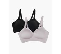 SMOOTH - Ultra Soft & Seamless Maternity Nursing Bra - Best Seller Color | Color: Brown+Black | Size: M | Quantity: Double