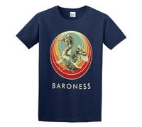 SMOOTH WILL Men's Baroness Live at Maida Vale Cotton T Shirt Navy M