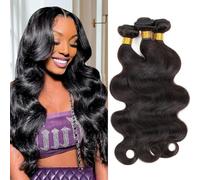 Smoothair Human Hair Bundles Material The Body Wave Human Hair Bundles Are Made Of 100% Unprocessed Brazilian Human Hair, Soft And Smooth, Healthy