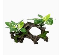 Smoothedo-Pets Fish Tank Decorations Aquarium Decor Ornaments Betta Silk Leaf pad Hammock Artifical Driftwood Cave Goldfish Bowl Accessories (Type-H)
