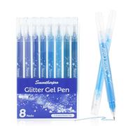 SMOOTHERPRO Blue Glitter Gel Pens Sparkly Pens for Christmas Large Quantity
