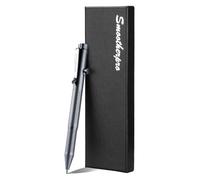 SMOOTHERPRO Bolt Action Aluminum Pen | Ballpoint and Pencil in One with Graphite Alloy Tip Retractable Twist Design | Compatible with Parker Refill | for Office Sketching Journaling (APG02) | Grey