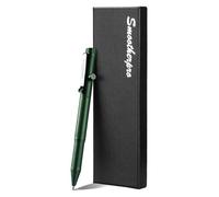 SMOOTHERPRO Bolt Action Aluminum Pen | Ballpoint and Pencil in One with Graphite Alloy Tip Retractable Twist Design | Compatible with Parker Refill | for Office Sketching Journaling (APG03) | Green