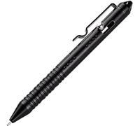 SMOOTHERPRO Bolt Action Pen | Aluminium Ballpoint Pen | Stainless Steel Clip | for Pocket Business EDC Signature (TP156) | Color Black