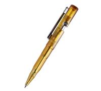 SMOOTHERPRO Bolt Action Pen/PEI Ballpoint Pen Black Ink Amber Biros EDC Pen | 0.5mm Fine Tip, Retractable Pen, Compatible with Parker Refills, EDC Pen for Writing, Office, Signature, Left-Handed Friendly