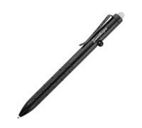 SMOOTHERPRO Erasable Bolt Action Pen | Compatible with Pilot FriXion Refill | Stainless Steel Pocket Clip Refillable Retractable Pen | for Office School Calligraphy Practice (SAF150BK) | Black