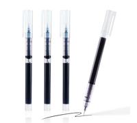 SMOOTHERPRO Gel Ink Pens | 0.5mm Fine Point Biro Rollerball Pens Set | Quick-Drying Gel Pens for Writing & Drawing Stationery Home School Office (CGP003BK) | Black | 3 Pcs