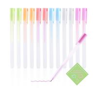 SMOOTHERPRO Glue Pens | 12 Pcs Colours Quick Dry Precision Liquid Adhesive Pen Set | Fine Tip Roller Spot Glue Pen | for Scrapbook Card Making Notebooks Paper Crafts Handmade Stationery DIY（PGP012C）