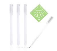 SMOOTHERPRO Glue Pens | 3 Pcs White Quick Dry Precision Liquid Adhesive Pen Set | Fine Tip Roller Spot Glue Pen | for Scrapbook Card Making Notebooks Paper Crafts Handmade Stationery DIY(PGP003W)