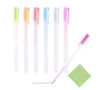 SMOOTHERPRO Glue Pens | 6 Pcs Colours Quick Dry Precision Liquid Adhesive Pen Set | Fine Tip Roller Spot Glue Pen | for Scrapbook Card Making Notebooks Paper Crafts Handmade Stationery DIY（PGP006C）