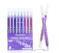 SMOOTHERPRO Purple Glitter Gel Pens Sparkly Pens for Christmas Long-Lasting
