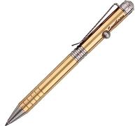 SMOOTHERPRO Solid Brass Bolt Action Pen Ballpoint Pen Compatible with Parker Refill for EDC Signature Office School Business Color Natural (SPR138)