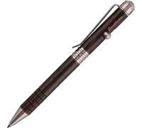 SMOOTHERPRO Solid Brass Bolt Action Pen Ballpoint Pen Compatible with Parker Refill for EDC Signature Office School Business Color Retro Black (SPR138BK)