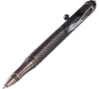 SMOOTHERPRO Solid Brass Bolt Action Pen Ballpoint Pen Stainless Steel Clip for Business EDC Signature Color Bronze (BTA972)